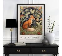 Poster d'un renard William Morris, William Morris Exhibition Print Fox, William Morris, art mural, art textile, poster vintage, impression renard (9) (A3 29,7 x 41,9 cm)