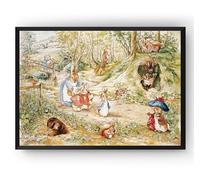 Poster d'une impression Beatrix Potter, Peter Rabbit, Beatrix Potter, art pour enfants, décoration de chambre d'enfant (3) (A2 59,4 x 42 cm)