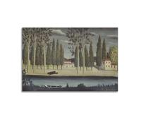 Poster d'œuvre d'art célèbre de la rivière de Hënri Röusseau - Décoration murale - Décoration d'intérieur - 30 x 45 cm