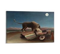 Poster d'œuvres d'art sur toile à suspendre Henri Rousseau 60 x 90 cm