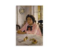Poster d'œuvres d'art The Girl with Valentin Serov - Art mural décoratif sur toile - 40 x 60 cm