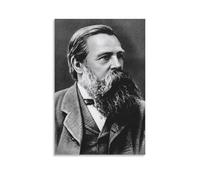 Poster économique politique communiste Friedrich Engels - Impression sur toile - Affiches d'œuvres d'art pour décoration de chambre - 50 x 75 cm