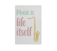 Poster éducatif avec citations musicales « Music Is Life Itself » (50 x 75 cm)