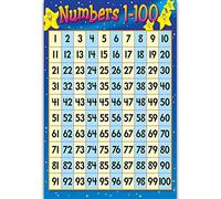 Poster éducatif de mathématiques préscolaires pour tout-petits, crèche, école maternelle, salle de classe, enseigner les chiffres de 1 à 100, tableau mural éducatif pour la maternelle