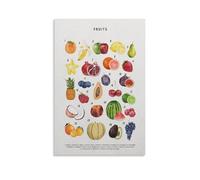 Poster éducatif Fruit Montessori pour l'école maternelle à la maison et la salle de classe, affiche d'apprentissage pour enfants, crèche, affiche d'art vintage pour enfants, affiche d'art mural sur