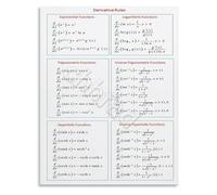 poster Educational Math Poster Derivative and Differentiation Rules Calculus Reference Chart Study Room Wall-Art(Unframed,08x12inch(20x30cm))