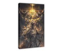 Poster Elden Ring Shadow of The Erdtree The Tarnished - Poster sur toile - Décoration pour chambre à coucher, bureau, chambre - Cadeau - 40 x 60 cm