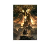 Poster Elden Ring Shadow of The Erdtree The Tarnished - Poster sur toile - Décoration pour chambre à coucher, bureau, chambre - Cadeau - 50 x 75 cm