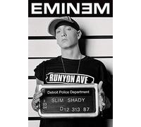 Close Up Poster Eminem Criminel (61cm x 91,5cm) + 2 tringles Noires avec Suspension