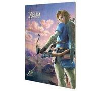 Poster en bois The Legend of Zelda Breath of the Wild Hyrule Scene 40 x 59 cm G