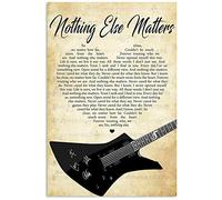 Poster en métal avec inscription « Guitar Nothing Else Matters So Close No Matter How Far » - 20,3 x 30,5 cm