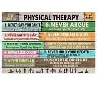 Poster en métal avec inscription « The Laws of Physical Therapy Never Say You Can't » - 20,3 x 30,5 cm
