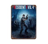 Poster en métal Resident Evil 4 Remake - Motif jeu vidéo - Décoration murale - 30 x 40 cm