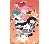 Poster en métal rétro Kyōko Sakura, Puella Magi Madoka Magica, Homura Akemi, Madoka Kaname, Sayaka Miki, Kyuubey (Puella Magi Madoka Magica) Décoration murale pour la maison 20,3 x 30,5 cm