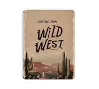 Poster en métal vintage Wild West pour pub, club, café, bar, maison, décoration murale, affiche rétro 30 x 40 cm