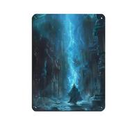 Poster en métal « Wizard In Dungeon » - Décoration murale - 30 x 40 cm