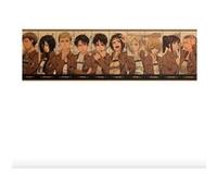 Poster en papier Kraft Vintage Attack on Titan 70x21 cm G
