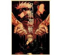 Poster en papier Kraft Vintage Jujutsu Kaisen Satoru Yuji 42x30 cm G