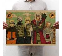 Poster et affiche GENERIQUE Poster en papier Kraft Vintage Naruto Minato Kakashi Jiraiya 50.5x35 cm
