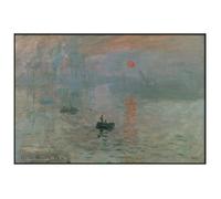Poster Encadrée Panorama Claude Monet Impression Soleil Levant 100x70 cm - Imprimé sur Papier Rigide - Tableau Encadréee Maison