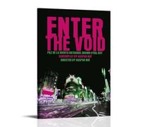 Poster « Enter The Void » - Art mural décoratif - Toile vintage pour salon, chambre à coucher - 40 x 60 cm - Style cadre