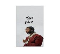 Poster esthétique « Meet The Woo » sur toile pour chambre à coucher, décoration murale sans cadre, 20 x 30 cm