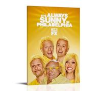 Poster esthétique sur toile « It's Always Sunny in Philadelphia » - Décoration murale pour chambre à coucher, salon, chambre à coucher - Style cadre - 50 x 75 cm