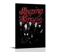 Poster esthétique sur toile « Madness-Sleeping with Sirens» - Décoration murale pour chambre à coucher, salon, chambre à coucher, style cadre, 50 x 75 cm