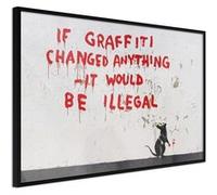 Image encadrée Artgeist Poster et affiche - Banksy: If Graffiti Changed Anything - 90x60 (13596)