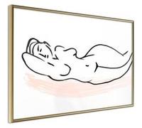 Affiche Murale Encadrée "Baroque Shapes" 30 x 20 cm Or Multicolore G