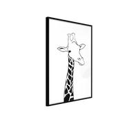 Affiche Murale Encadrée "Black and White Giraffe" 40 x 60 cm Noir Multicolore G
