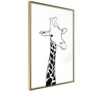 Poster et affiche - Black and White Giraffe - 40x60 Artgeist (14972)