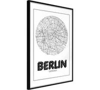 Poster et affiche - City Map: Berlin (Round) - 40x60 Artgeist (16776) NOIR G