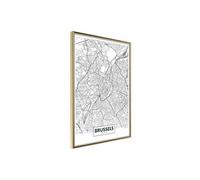 Poster et affiche - City map: Brussels - 40x60 (16796)