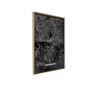Poster et affiche - City Map: Hamburg (Dark) - 40x60 (16910)