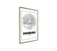 Poster et affiche - City Map: Hamburg (Round) - 40x60 (16928)