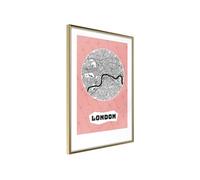 Poster et affiche - City map: London (Pink) - 40x60 (16982)
