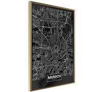 Poster et affiche - City Map: Munich (Dark) - 40x60 (17018)