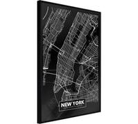 Poster et affiche - City Map: New York (Dark) - 40x60 Artgeist (17052) NOIR G