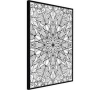 Poster et affiche - Colourless Mandala - 40x60 Artgeist (17526) NOIR G