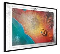 Image encadrée Artgeist Poster et affiche - Raised Relief Map: Rome - 60x40 (30822)