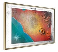 Poster et affiche - Raised Relief Map: Rome - 60x40 Artgeist (30824) Multicolore G