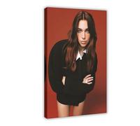 Poster exclusif sur toile représentant Dua de la chanteuse populaire Dua - Décoration murale pour salon, chambre à coucher - 50 x 75 cm