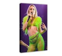 Poster exclusif sur toile représentant la chanteuse charismatique Zara Larsson - Décoration murale pour salon, chambre à coucher - 60 x 90 cm