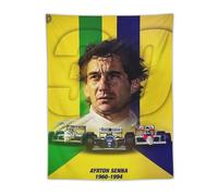 Poster F1 Ayrton-Senna Formula One Driver (6) - Décoration murale - Tapisserie imprimée - Tapisserie - Œuvres d'art pour décoration de chambre à coucher, salon - 76,2 x 101,6 cm