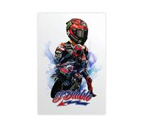 Poster Fabio Quartararo MotoGP Racing sur toile pour chambre à coucher, bureau, chambre, cadeau 30 x 45 cm