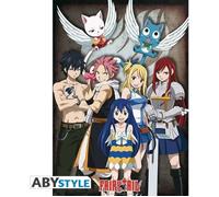 Poster Fairy Tail - ABYSTYLE - Groupe - Multicolore - Noir - 98x68 cm