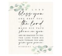 poster Faith-Based Wall Decor, Comforting Blessing and Prayer Print, Inspirational Artwork for Christian Believers Home or Church(Framed,12x18inch(30x45cm))