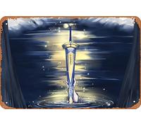 Poster Fate/stay Night, Excalibur, Fate Series Anime Décoration murale rétro en métal 20,3 x 30,5 cm