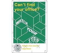 Poster « Federal Bureau of Control Advisory » - Impression artistique - 20,3 x 30,5 cm - Décoration murale amusante pour salle de jeux et grotte